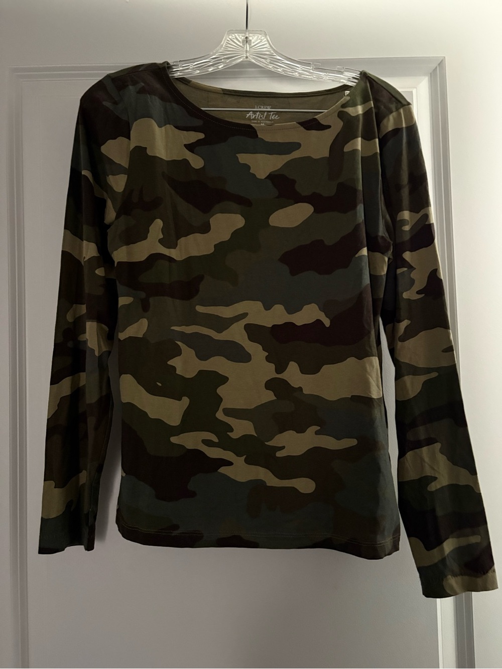 J. Crew camo artist long sleeve tee sz M medium